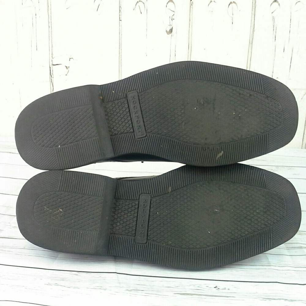 <$> SOLD <$>             Rockport Dressport Captoe Oxfords Blk Leather 11XW - Picture 7 of 8